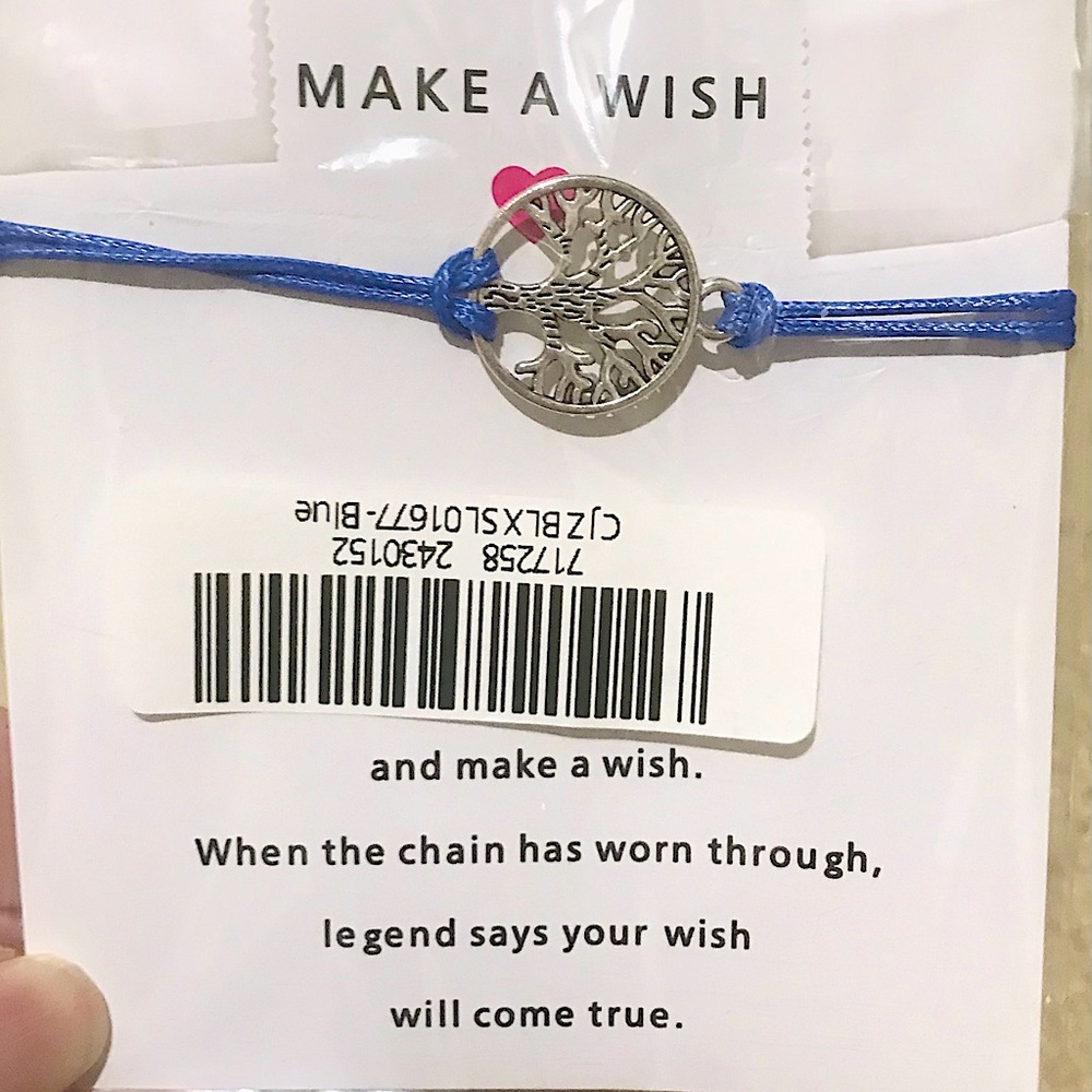 🆕🔥KHOLS/REALLY CUTE&FOR GOOD LUCK(TREE)BRACELET SILVER&BLUE NWT&NIP!!!